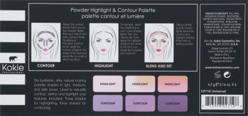 Kokie Professional Universal Powder Contour Palette Perspective: back