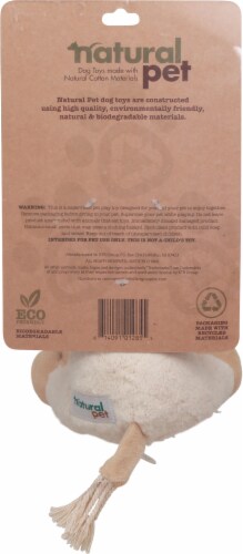 Natural Pet Plush Animal Dog Toy Perspective: back
