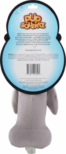 Pup Squeakz Durable Double Squeaker Rabbit Dog Toy Perspective: back