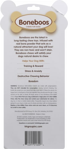 Boneboos Salmon Flavor Bone Chew Perspective: back