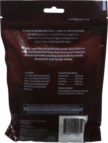 The Bow Wow Ranch Bully Jerky Perspective: back
