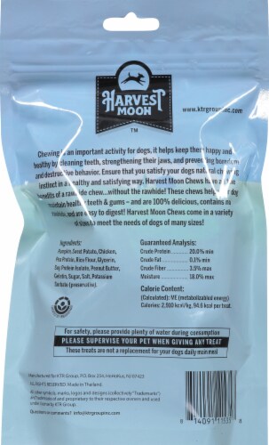Harvest Moon® Hide Free Puffed Peanut Butter Kabob Rings Dog Treats Perspective: back