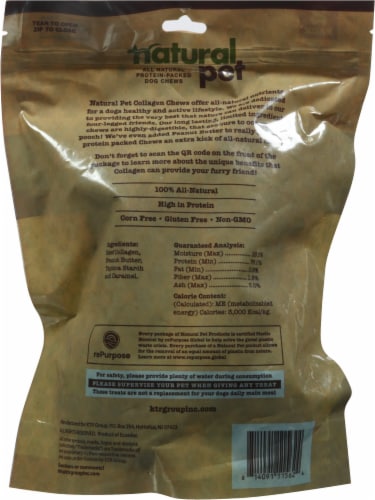 Natural Pet Collagen Bone Treats Perspective: back