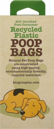 Natural Pet Recycled Plastic Poop Bags 120 ct Perspective: back