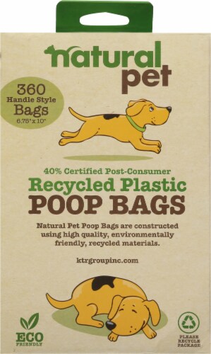 Natural Pet Recycled Plastic Poop Bags 360 Ct Perspective: back