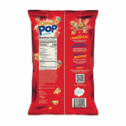 Cereal Pop Fruity Pebbles Popcorn (20 Ounce) Perspective: back