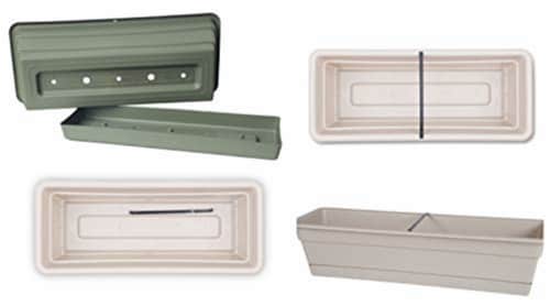Bloem DCBT30-45 30 in. Dura Cotta Window Box Planter, Chocolate Perspective: back