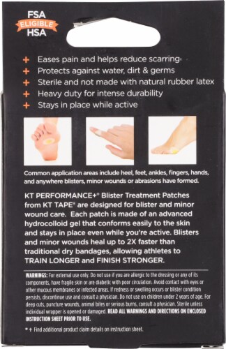 KT Tape Performance + Blister Treatment Patches Perspective: back