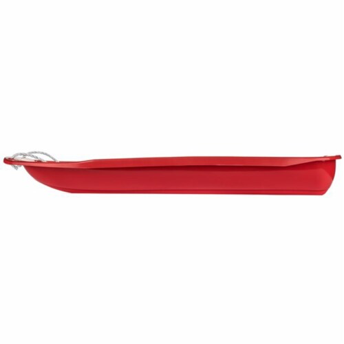 Lucky Bums Kids 48 Inch 1 Person Plastic Snow Toboggan Sled with Pull Rope, Red Perspective: back