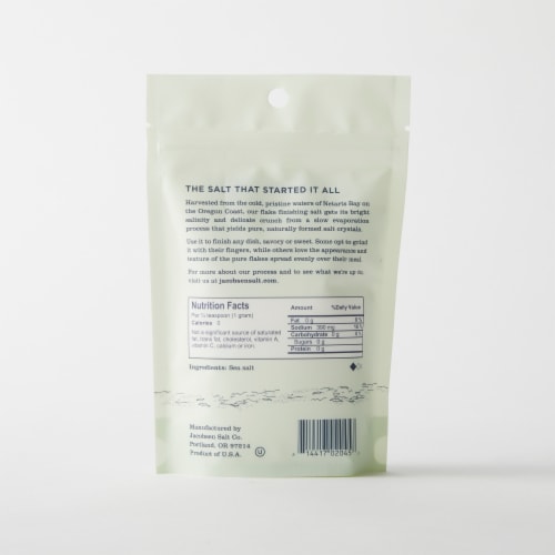 Jacobsen Salt Co Pure Sea Salt Flake Perspective: back