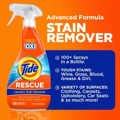 Tide+Oxi Rescue Laundry Stain Remover Spray Perspective: back