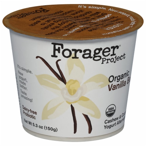 Forager Project Dairy-Free Organic Probiotic Cashew & Coconut Vanilla Bean Yogurt Alternative 5.3 oz Perspective: back
