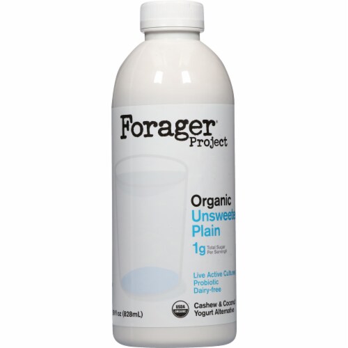 Forager Project Organic Dairy-Free Unsweetened Plain Probiotic Cashewmilk Yogurt Alternative Drink Perspective: back