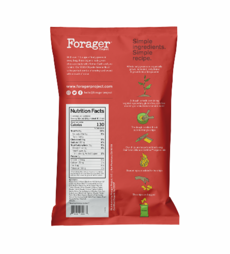 Forager Project Organic BBQ Chipotle Greens Leafy Green Chips Perspective: back