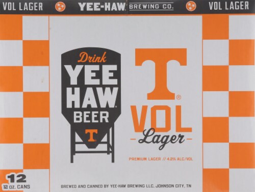 Yee Haw® Brewing Co. Lager Perspective: back