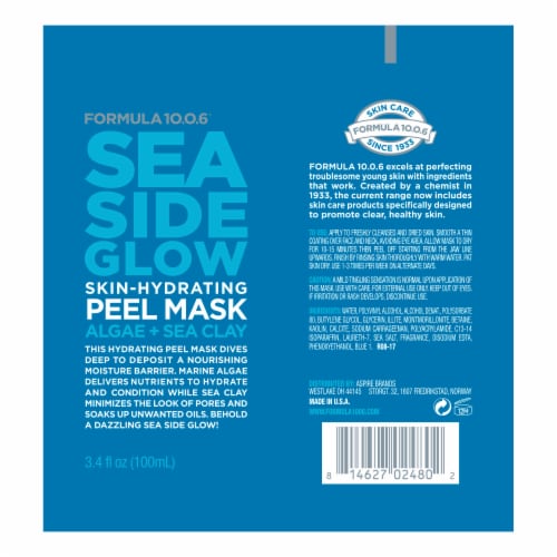 Formula 10.0.6 Sea Side Glow Skin-Hydrating Algae & Sea Clay Peel Mask Perspective: back