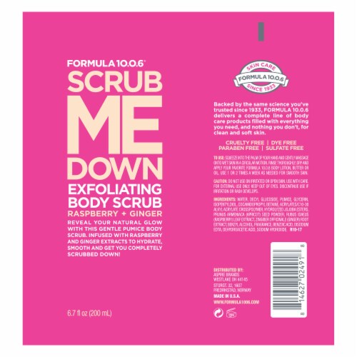 Formula 10.0.6® Scrub Me Down Exfoliating Body Scrub Perspective: back