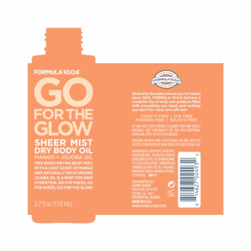 Formula 10.0.6® Go For The Glow Sheer Mist Dry Body Oil Perspective: back