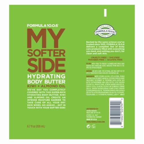 Formula 10.0.6 My Softer Side Kiwi + Almond Oil Hydrating Body Butter Perspective: back