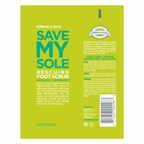 Formula 10.0.6 Save My Sole Rescuing Foot Scrub Perspective: back