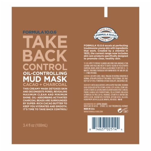 Formula 10.0.6 Take Back Control Oil Controlling Mud Mask Perspective: back