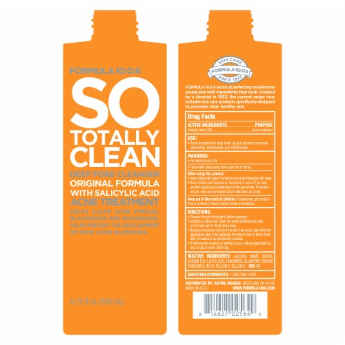 Formula 10.0.6® SO Totally Clean Deep Pore Cleanser Perspective: back