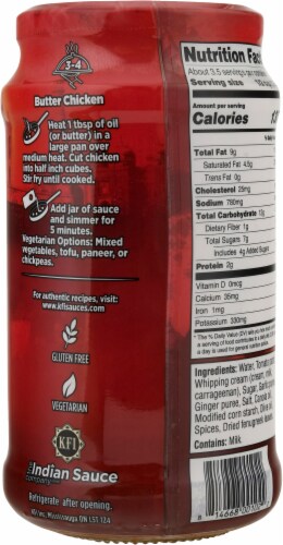 KFI Butter Chicken Cooking Sauce Perspective: back