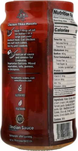 KFI Tikka Masala Cooking Sauce Perspective: back