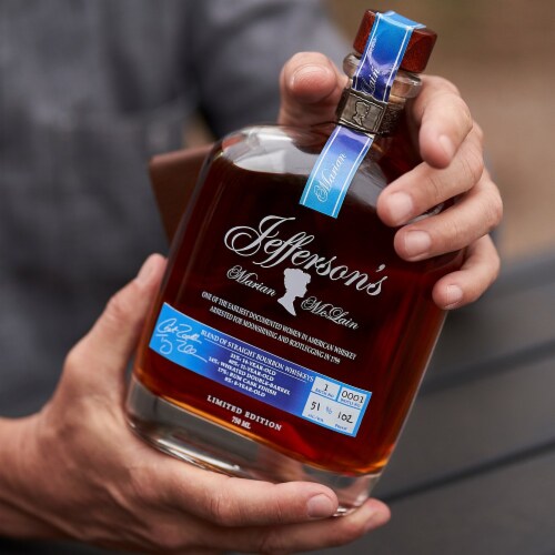 Jefferson's Marian Mclain Blend Of Straight Bourbon Whiskey Perspective: back