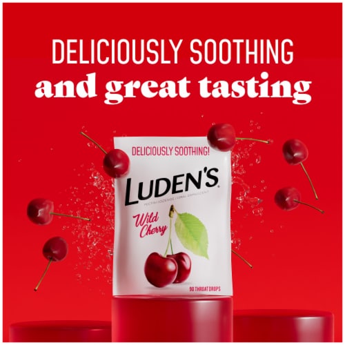 Luden's Soothing Wild Cherry Throat Drops Perspective: back