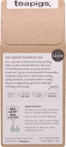 Teapigs® Tea - English Breakfast - Case of 6 - 15 count Perspective: back