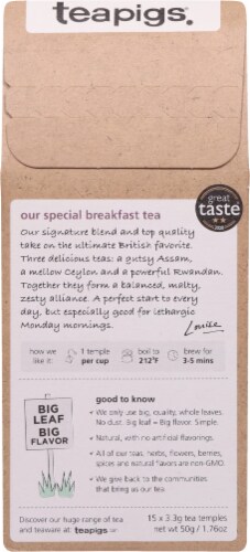 Teapigs® Tea - English Breakfast - Case of 6 - 15 count Perspective: back