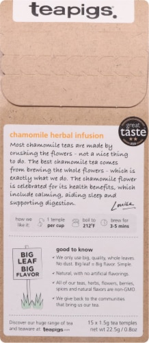 Teapigs® Naturally Caffeine Free Chamomile Tea Temples Perspective: back