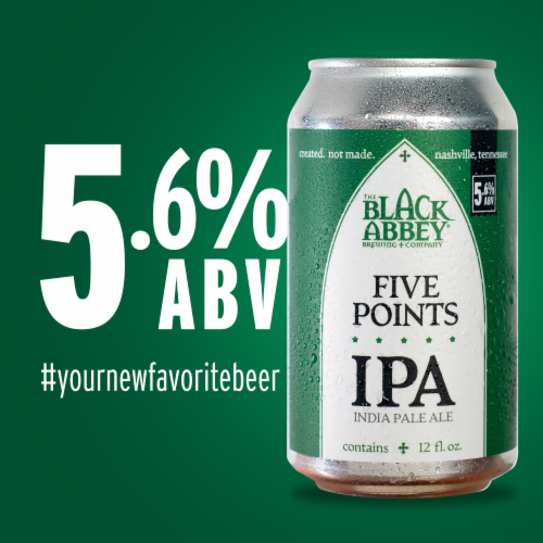 Black Abbey Five Points India Pale Ale Craft Beer Perspective: back
