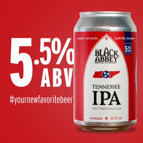 Black Abbey TN IPA India Pale Ale Craft Beer Perspective: back