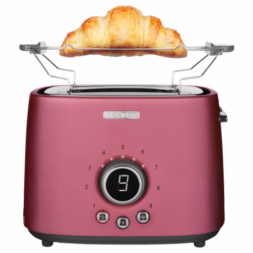 Sencor 2-Slot Toaster with Digital Button and Rack - Red Perspective: back