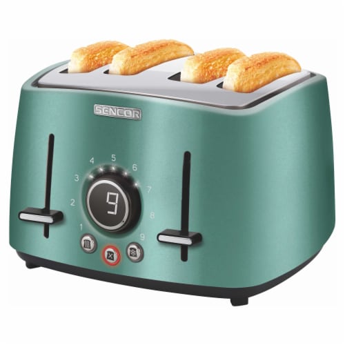 Sencor 4-Slot Toaster with Digital Button and Rack - Green Perspective: back