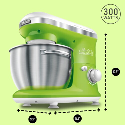Sencor Stand Mixer with Pouring Shield - Green Perspective: back