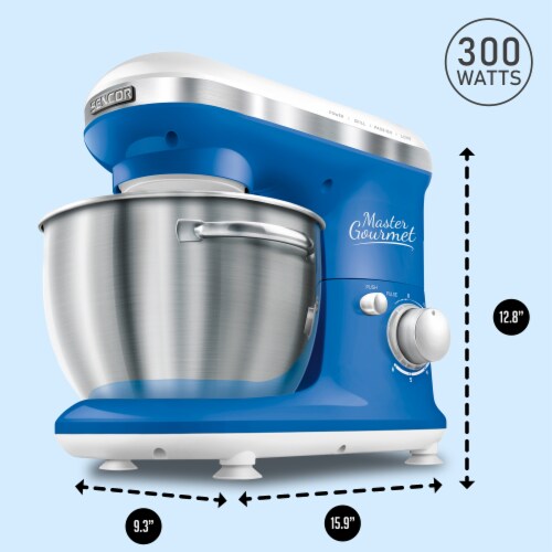 Sencor Stand Mixer with Pouring Shield - Blue Perspective: back