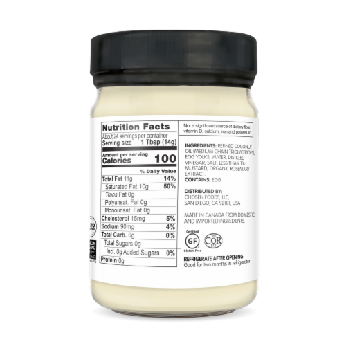 Chosen Foods Classic Keto Mayo Perspective: back
