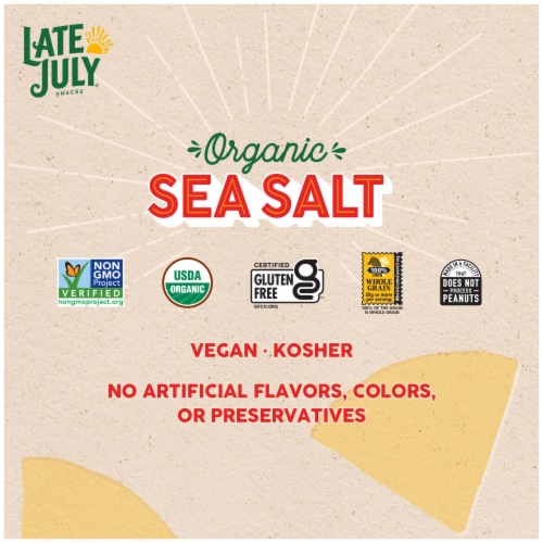 Late July® Organic Sea Salt Thin and Crispy Party Size Tortilla Chips Perspective: back