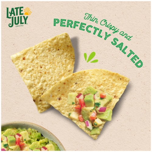Late July® Organic Sea Salt and Lime Thin and Crispy Tortilla Chips Party Size Perspective: back