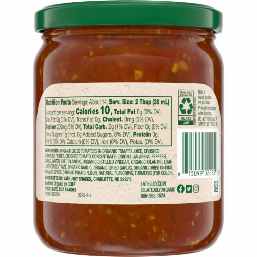 Late July® Snacks Mild Salsa Perspective: back