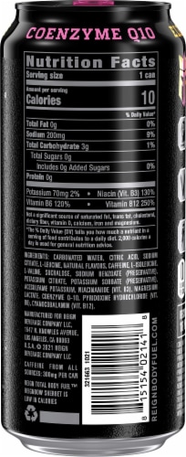 Reign® Reignbow Sherbet Energy Drink Can Perspective: back