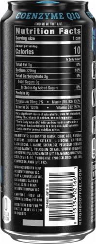 Reign® Total Body Fuel Razzle Berry Energy Drink Can Perspective: back