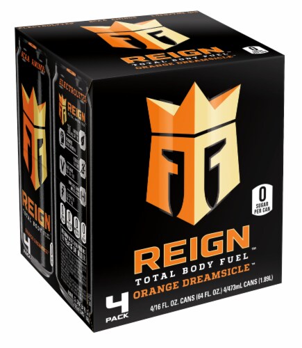 Reign Orange Dreamsicle Energy Drinks Perspective: back
