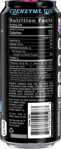 Reign® Total Body Fuel Sour Gummy Worm Energy Drink Can Perspective: back