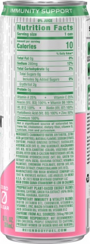 REIGN Storm, Guava Strawberry, Fitness & Wellness Energy Drink, 12 Fl Oz Perspective: back