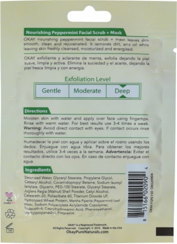 OKAY® Pure Naturals Peppermint Nourishing Scrub & Mask Perspective: back