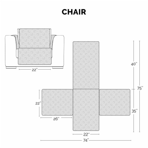 Reversible Chair Protector - Espresso/Clay Perspective: back
